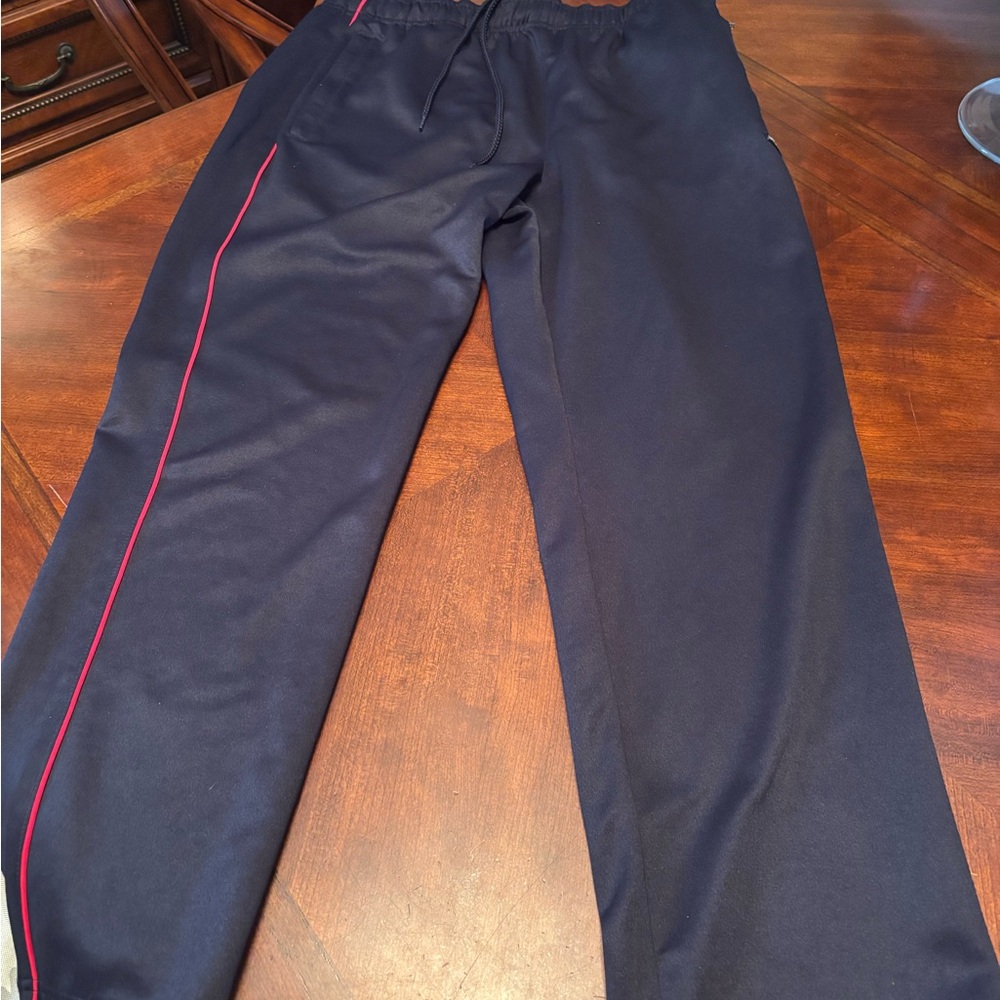 Stussy Dark Blue Joggers with Red Accent